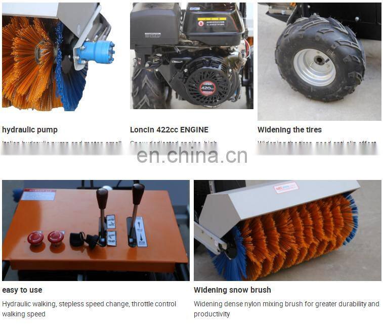 The new hydraulic snowplow is powerful and snow-covered15 hp snow thrower