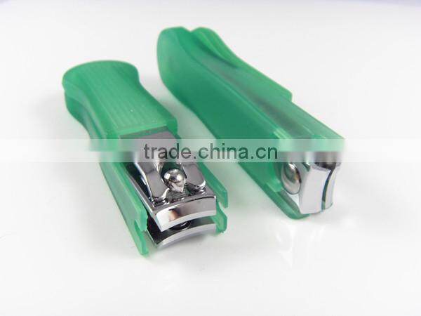 2014 new arrival stainless steel baby nail clipper plastic cover nail clipper