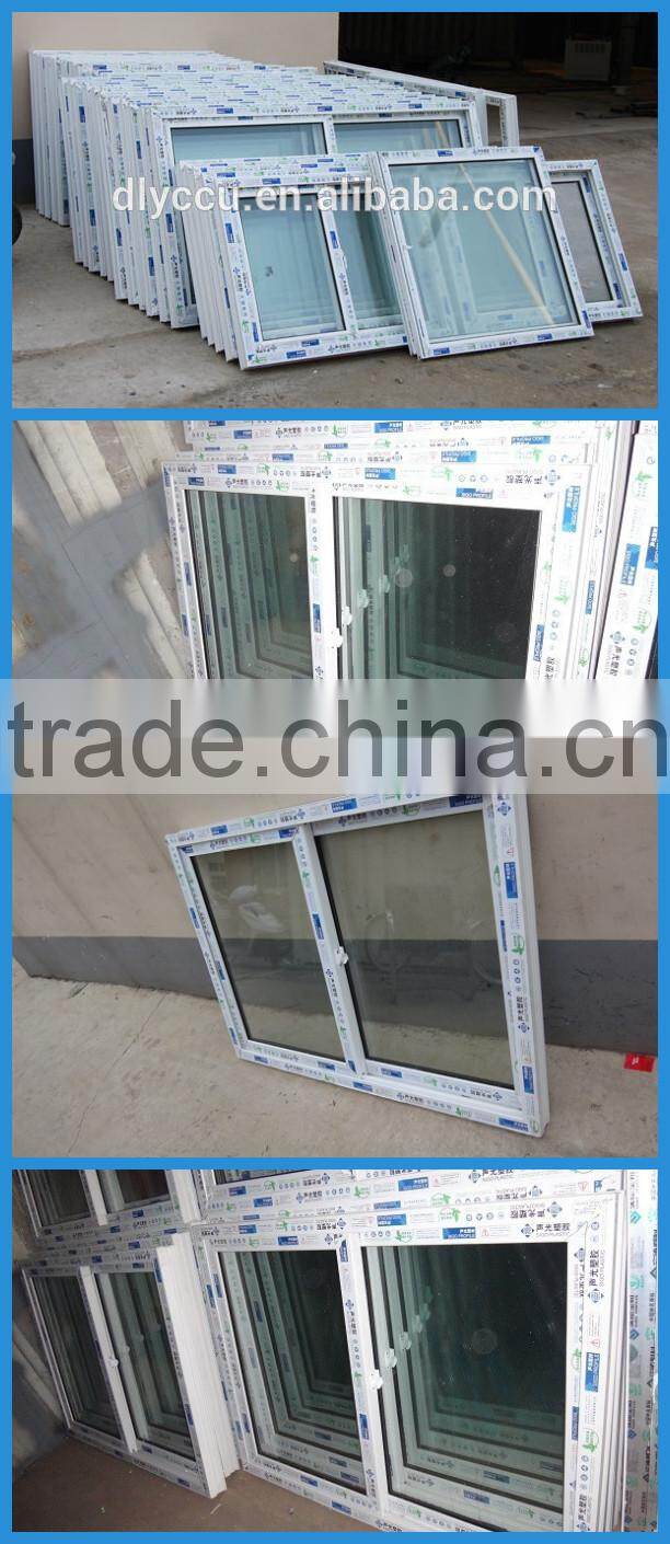 Double glass Conch pvc windows and doors