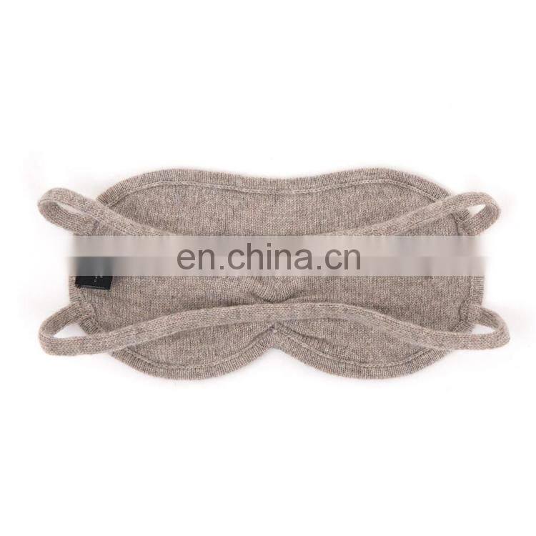 Striped Soft and Luxury Cashmere Travel Eye Mask