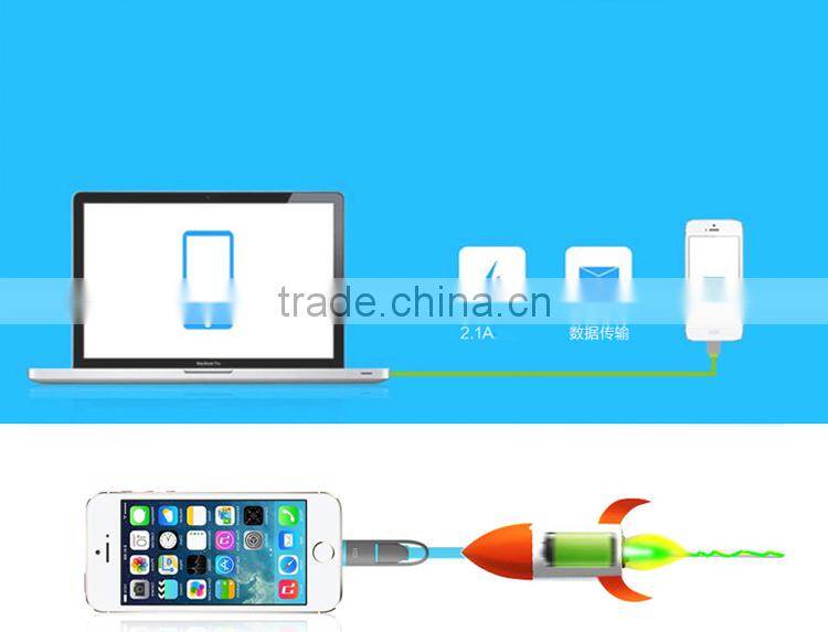 MOFi 2015 Hottest 1 Meter 2 in 1 Data Cable for Android and iPhone