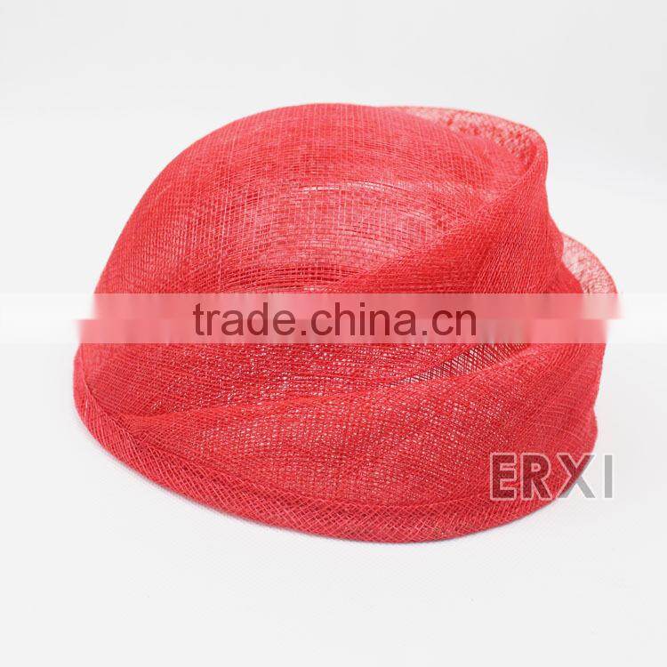 Wedding Beret Shape Top Hat Sinamay Base Red Fascinator Base