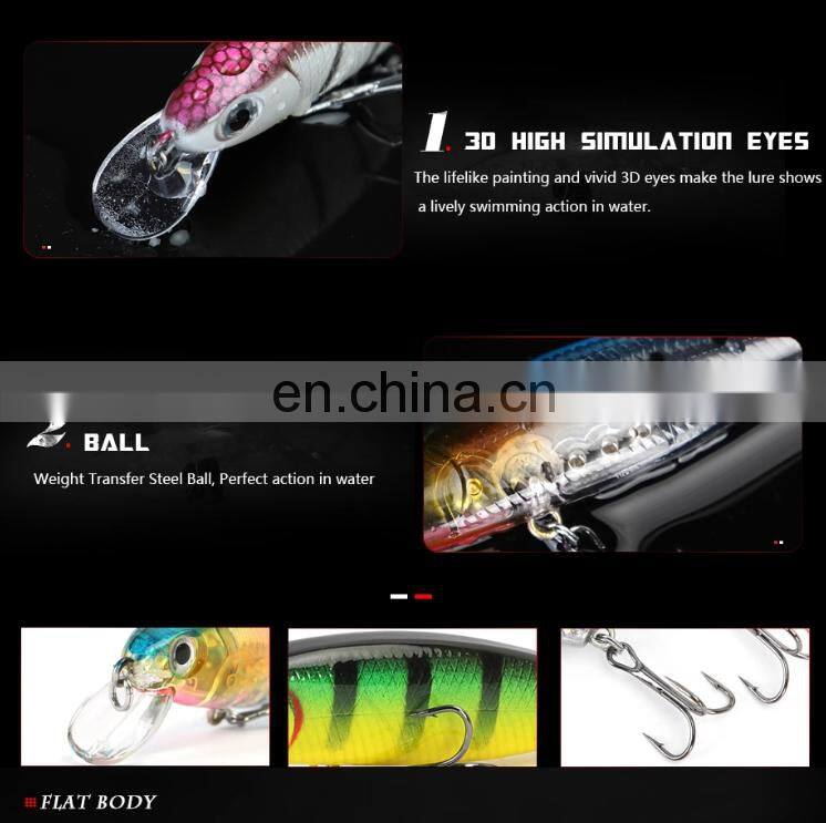 handmade 8.5cm 9.1g artificial bait fishing lure freshwater saltwater hard plastic fishing lure floating minnow fish lure
