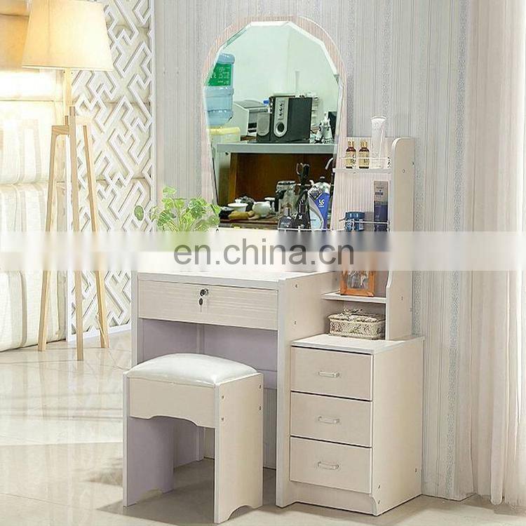 4 Drawers Adjustable Vanity Table Makeup Dresser Furniture Drawers