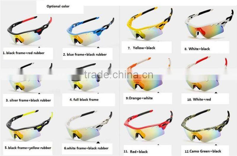 Hottest selling low MOQ color mixing 5 interchangeable lens bicycle sport sun glasses