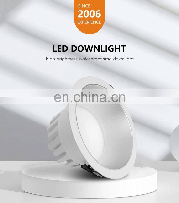 ALLWAY Hot Sell Exhibition Hall Three Color Temperatures Recessed Indoor Down Light Round Led Downlight