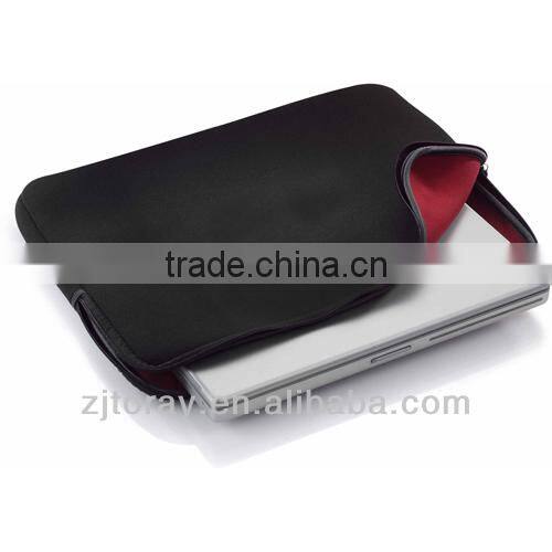 Durable weather-resistant neoprene cushions laptop bag with outer zippered power pocket