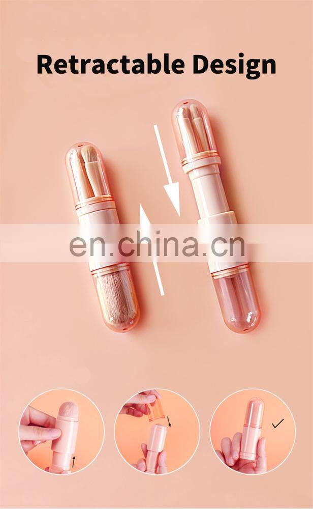 Separable 4 in 1 multifunction Mini makeup Brushes