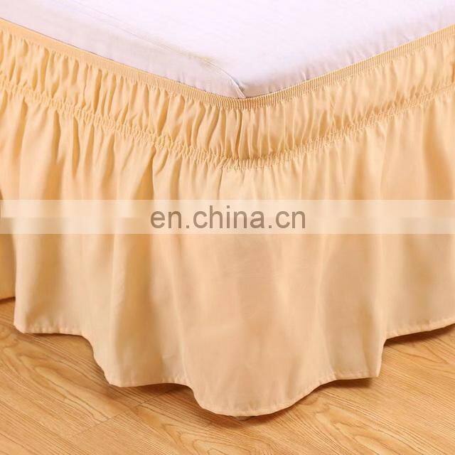 Amazon Hotsale Easy Fit Wrap Around Elastic America Style Bed Cover Skirt Bed Skirts For Home