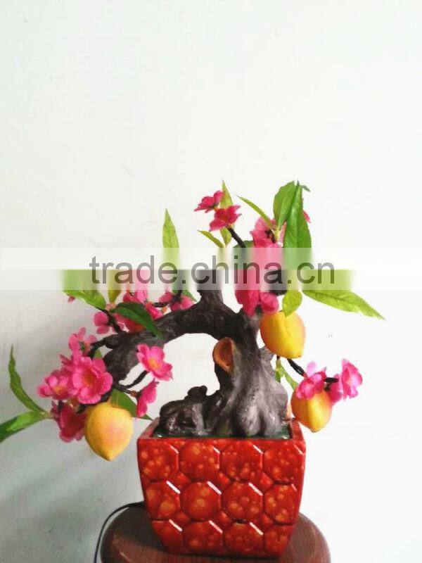 Indoor lighted LED artificial maple bonsai tree