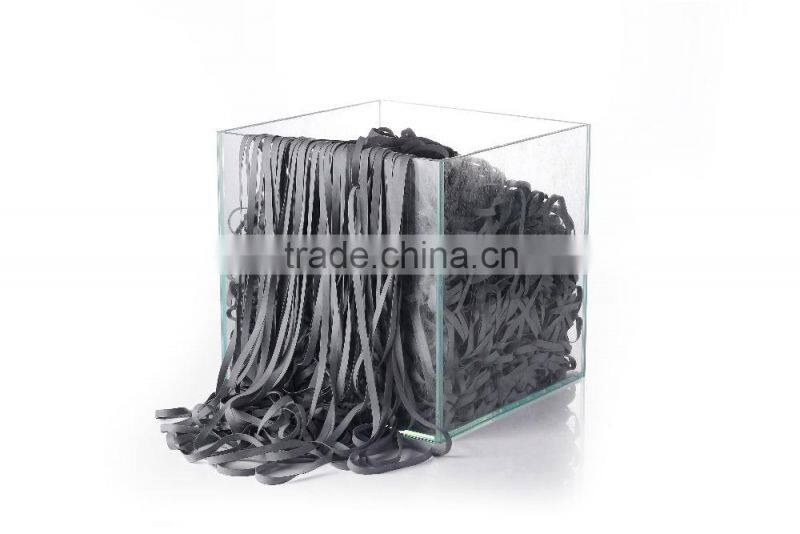 Black No Powder Synthetic Rubber Belt For Sport Wear