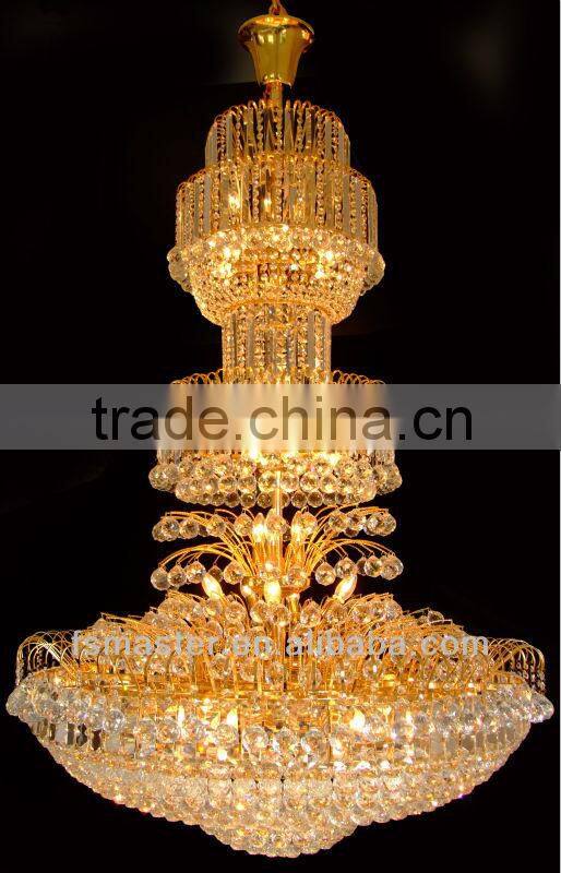 hotel villa lobby big crystal chandelier