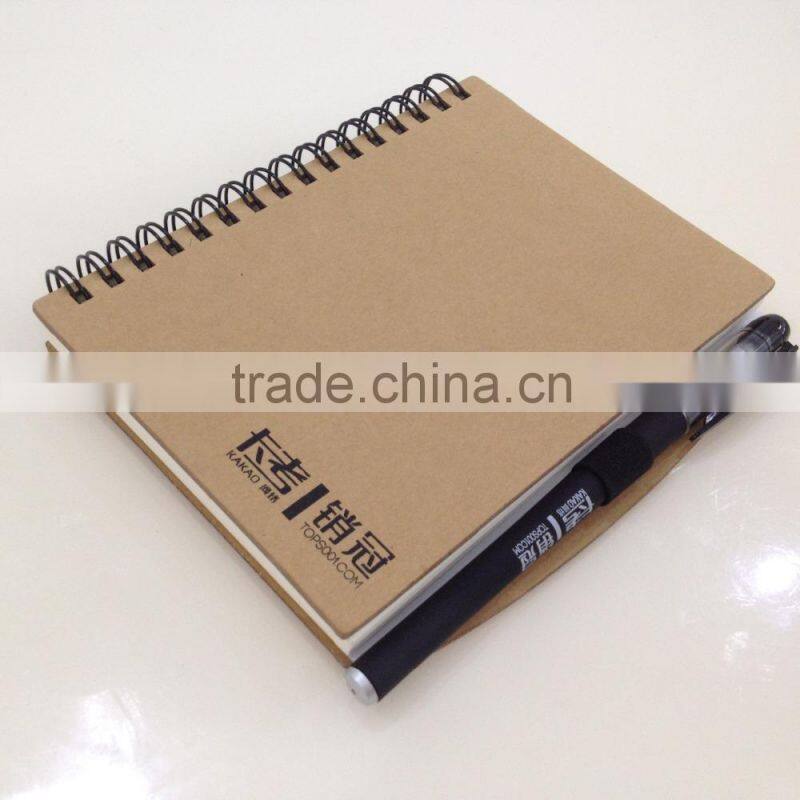 Cheap kraft notebook with pen NSXQ-NP0004