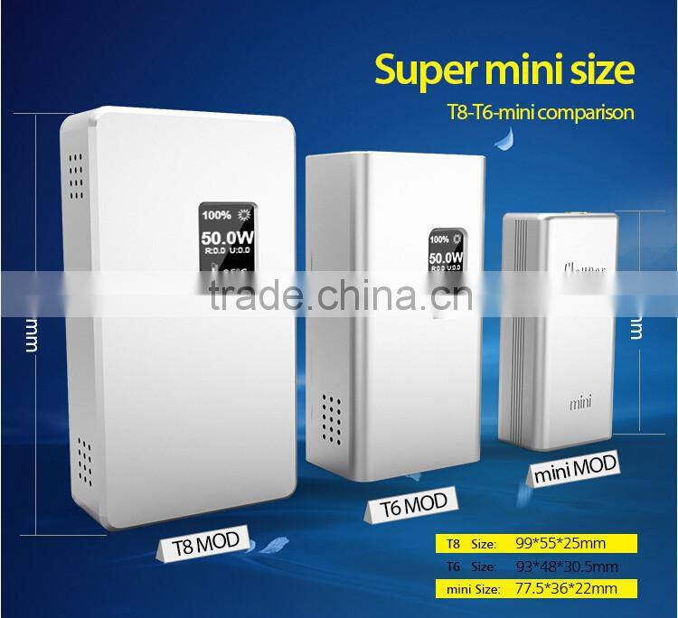 small mini size 30W cloupor mini box mod for atlantis sub ohm tank