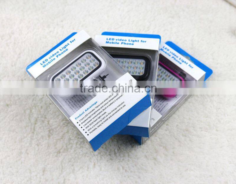 Smartphone flashlight,mobile phone camera flash light LED for selfie stick trend product 2016