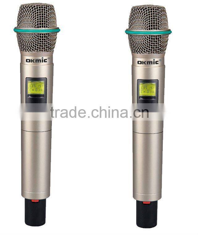 OK-720 UHF wireless microphone Dual Channels/UHF PLL 32/99 channels