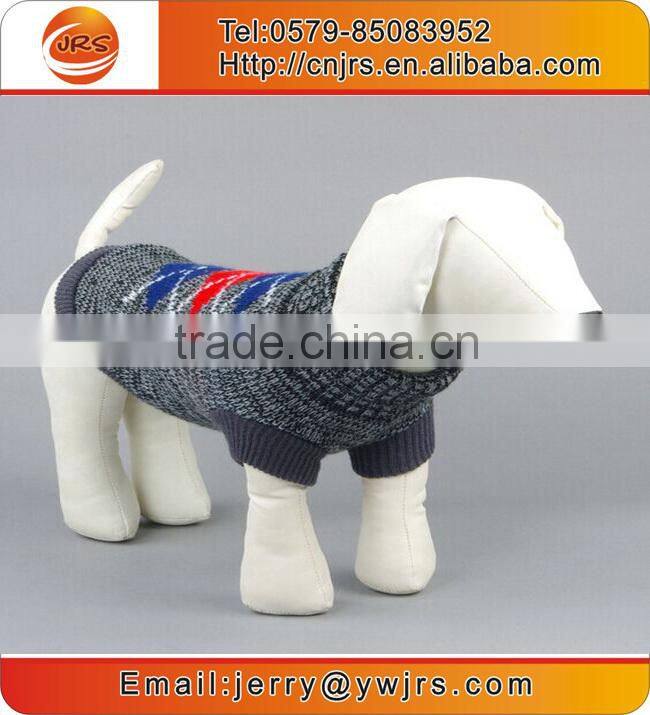 knitted heart logo ribbed turtleneck pet dog sweater