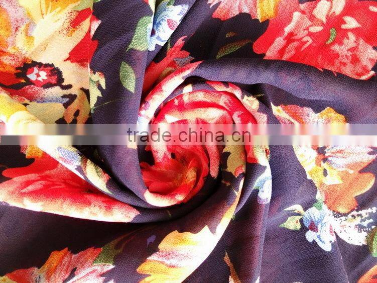 chiffon evening dress made of polyester fabric on hot sale