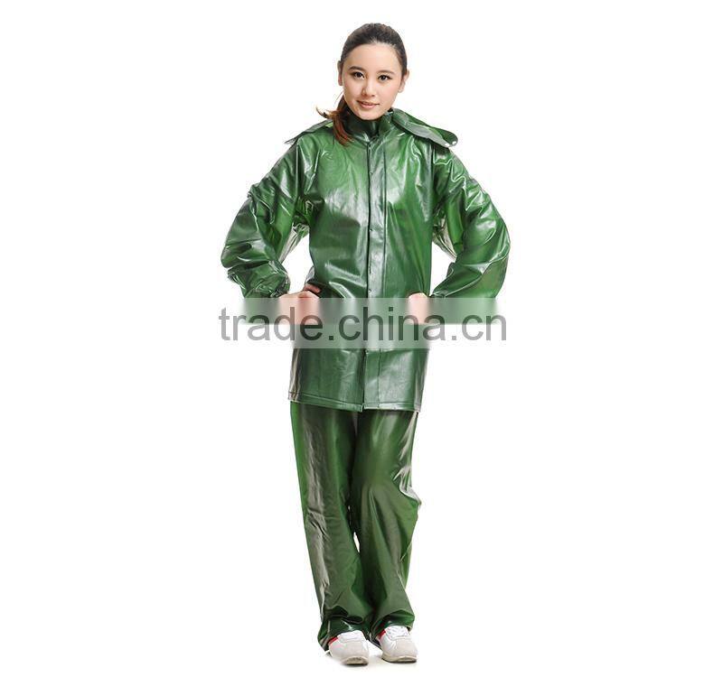 pvc green raincoat