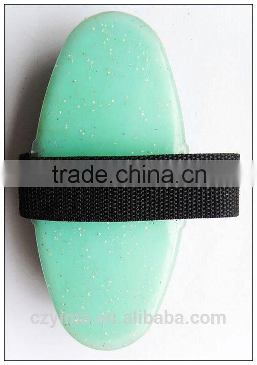 glitter horse body brush with soft cover