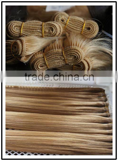 Wholesale natural wave unprocessed brazilian virgin remy human hair weft/hair weaving