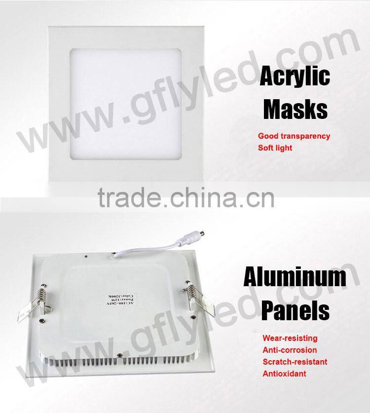 2016 CE Rohs SMD recessed round led panel light 6W/9W/12W/15W/18w/24W led downlight