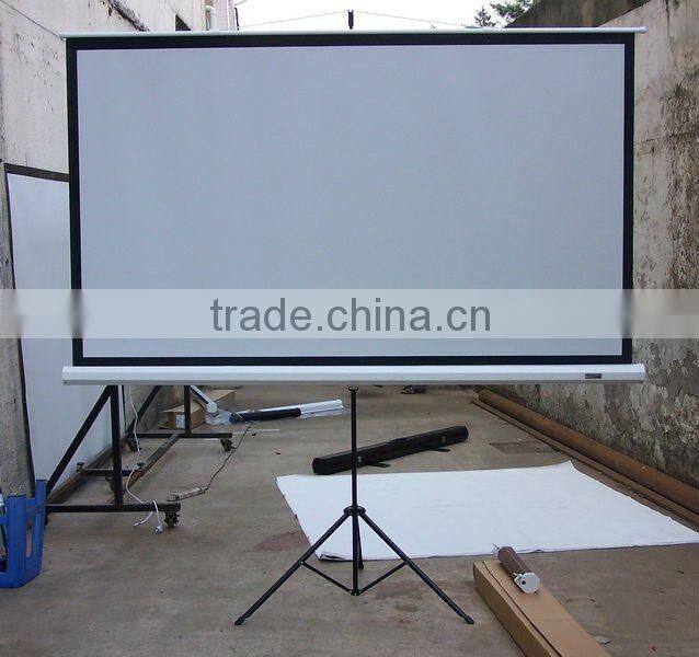 High gain high contrast HD tripod projection screen