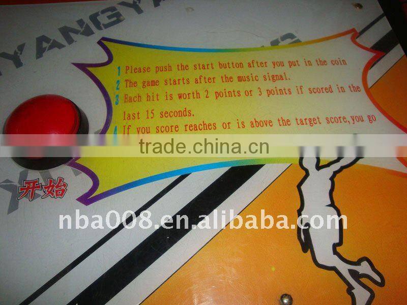 coin operated street arcade basketball game machine