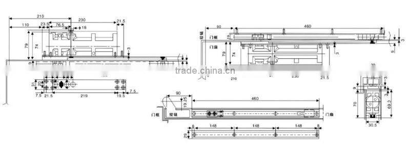 Concealed Door Closer,Aluminum Door Closer,Door Stop