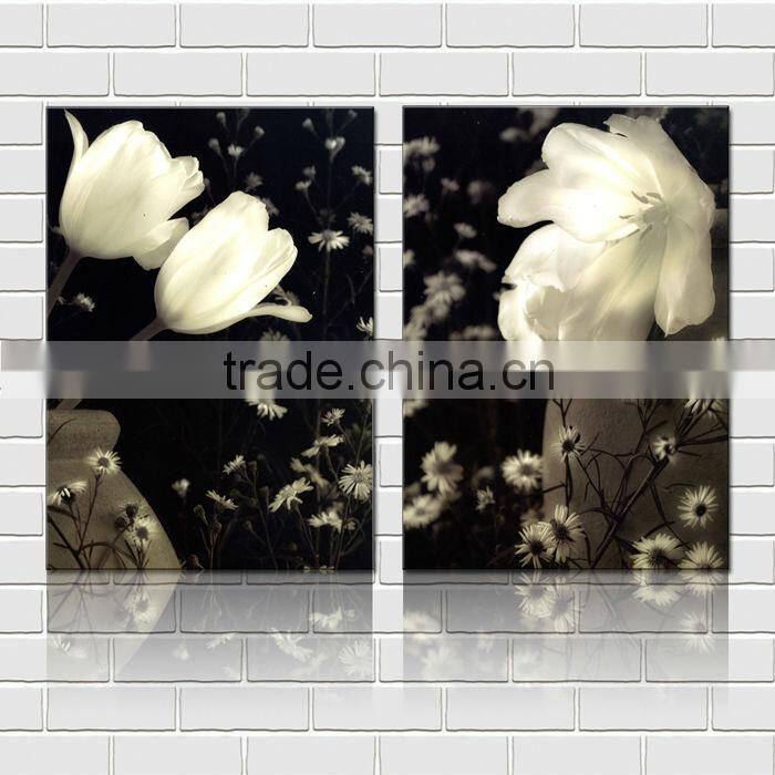 Black and white Flower waterproof oil canvas printed painting