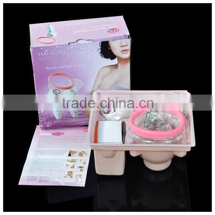 Mini handheld cupping suction breast enlargement vibrating massager bra