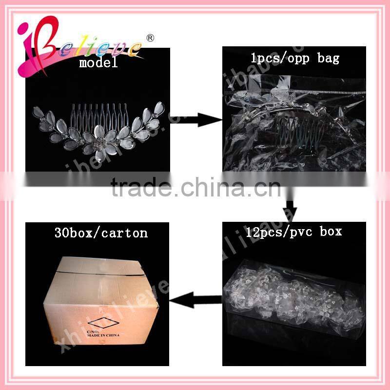 Indian gold hair accessories popular in Dubai spike hair comb flower headband