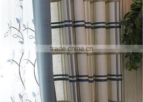 2015 Yarn dyed Plaid Cotton curtains livingroom curtains