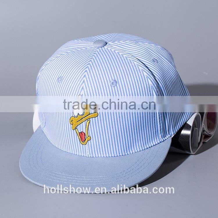 Cute Cartoon Duck Head Embroidery Male Female Plain Cheap Snapback Caps