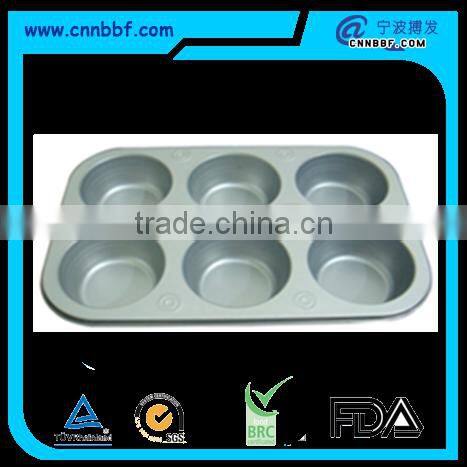 Food grade coating muffin pan 6 cup muffin pan tin material bakeware cake pan