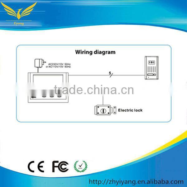 Access Control System! Seven-inch screen HD video doorbell gate access control system