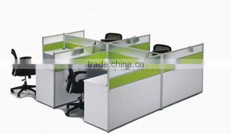 Classic 4 Person Cubicle Call Center Design Wooden Office Open Workstation(SZ-WS912)