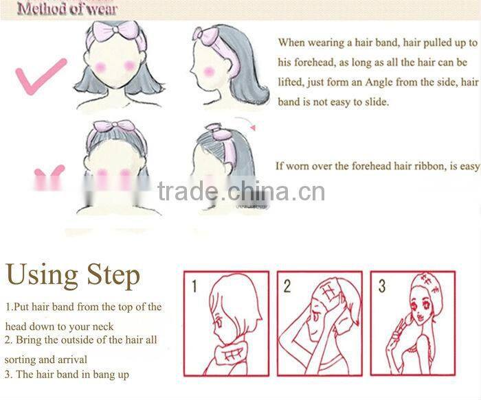 Ribbon Lace Microfiber Hairband/Discharge Makeup Headband