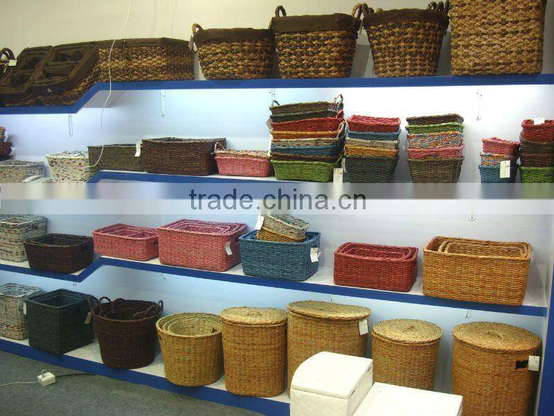 Handwoven rect paper basket for storage