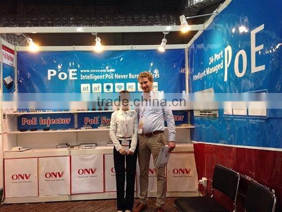 10/100/1000M full duplex repeater-poe splitter 802.3af