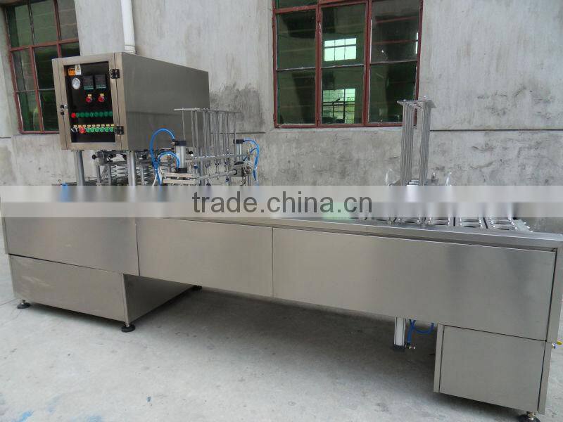 automatic cheese cream cup filling machine and sealing machine
