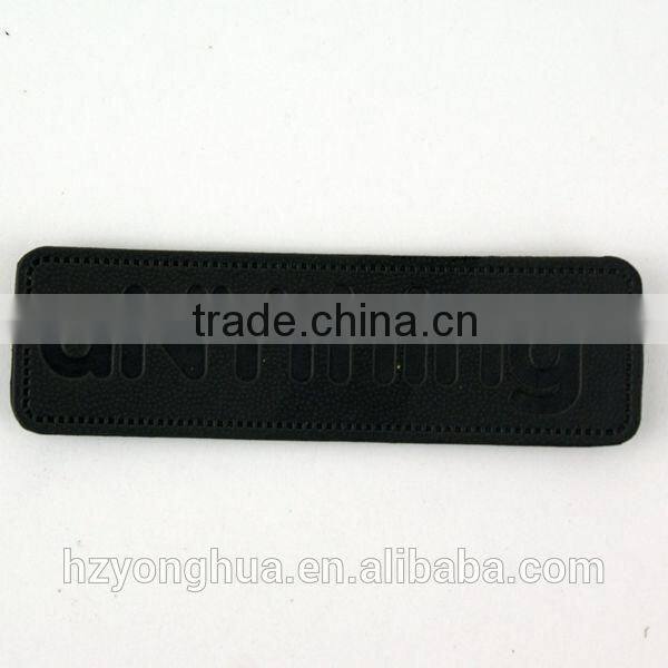 Cool car printed high quality leather patch label for clothing