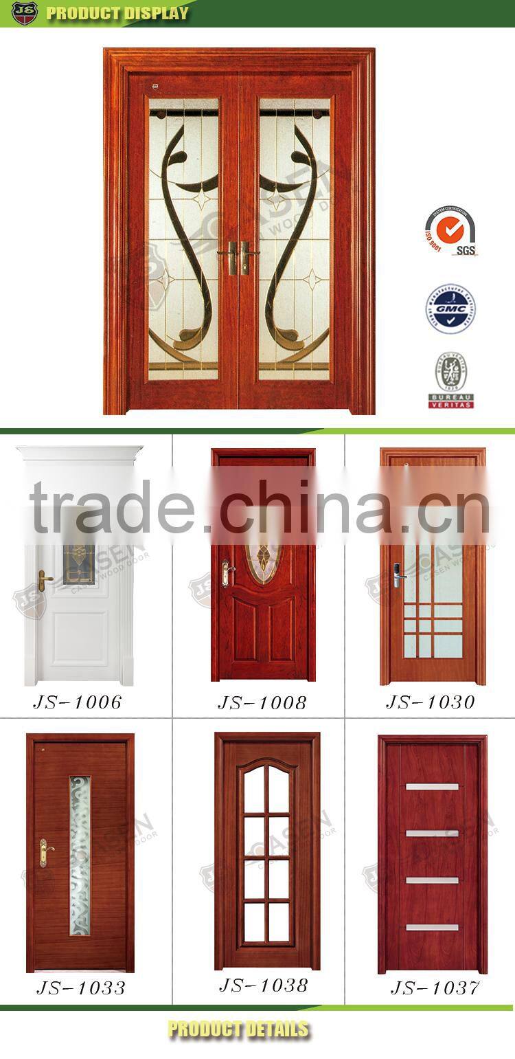 100% red oak wood sliding glass door