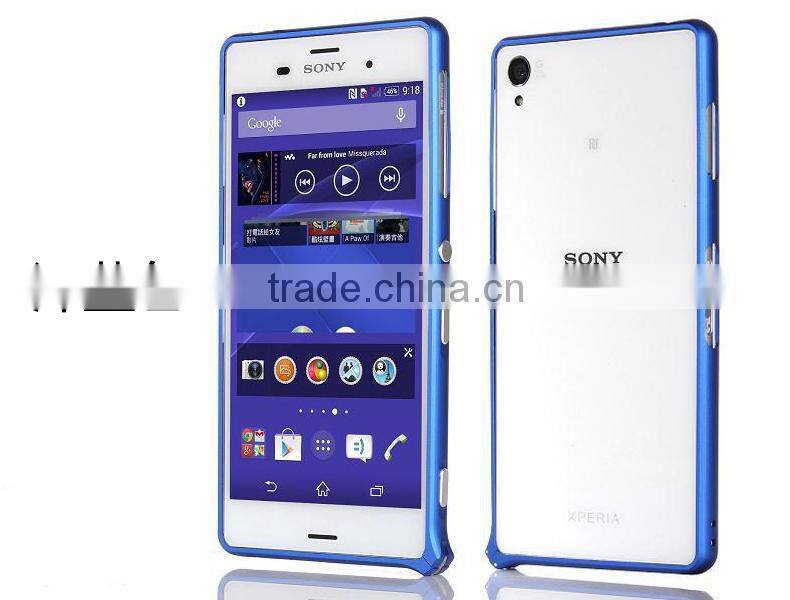 Best Quality Anti-broken Aluminum Bumper Case for Sony Z3 Metal Bumper