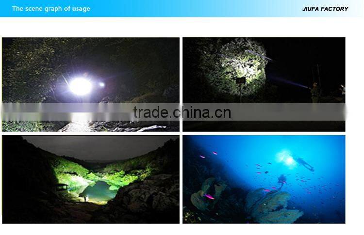 JF XP-E Long Zoomable LED Flashlight Torch Outdoor Self-defense Wolf Tooth Stick With key Chain /Police Equipment defend