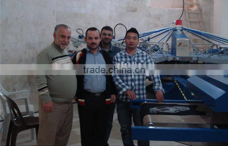 8 color t shirt silk screen printing machine