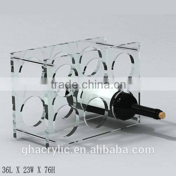 GH-RZ256 High quality Rectangle acrylic wine display rack, Colorful acrylic display rack