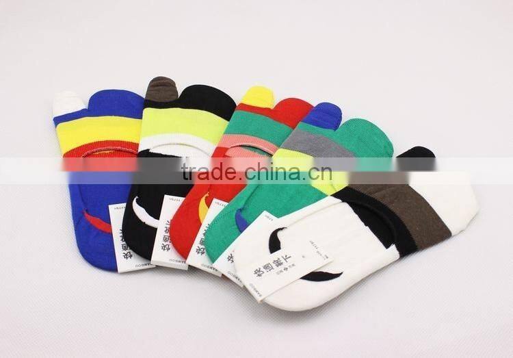 Man toe socks shallow mouth bamboo fiber stealth boat socks Peas shoes