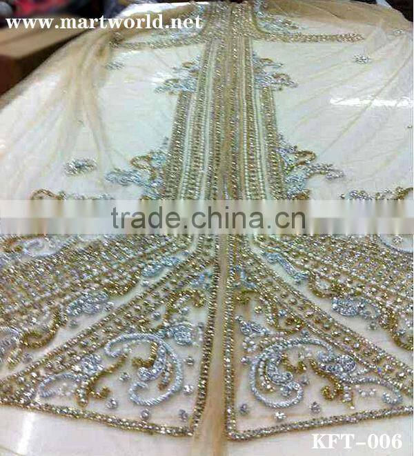 gold vintage rhinestone kaftan wholesale (KFT-006)