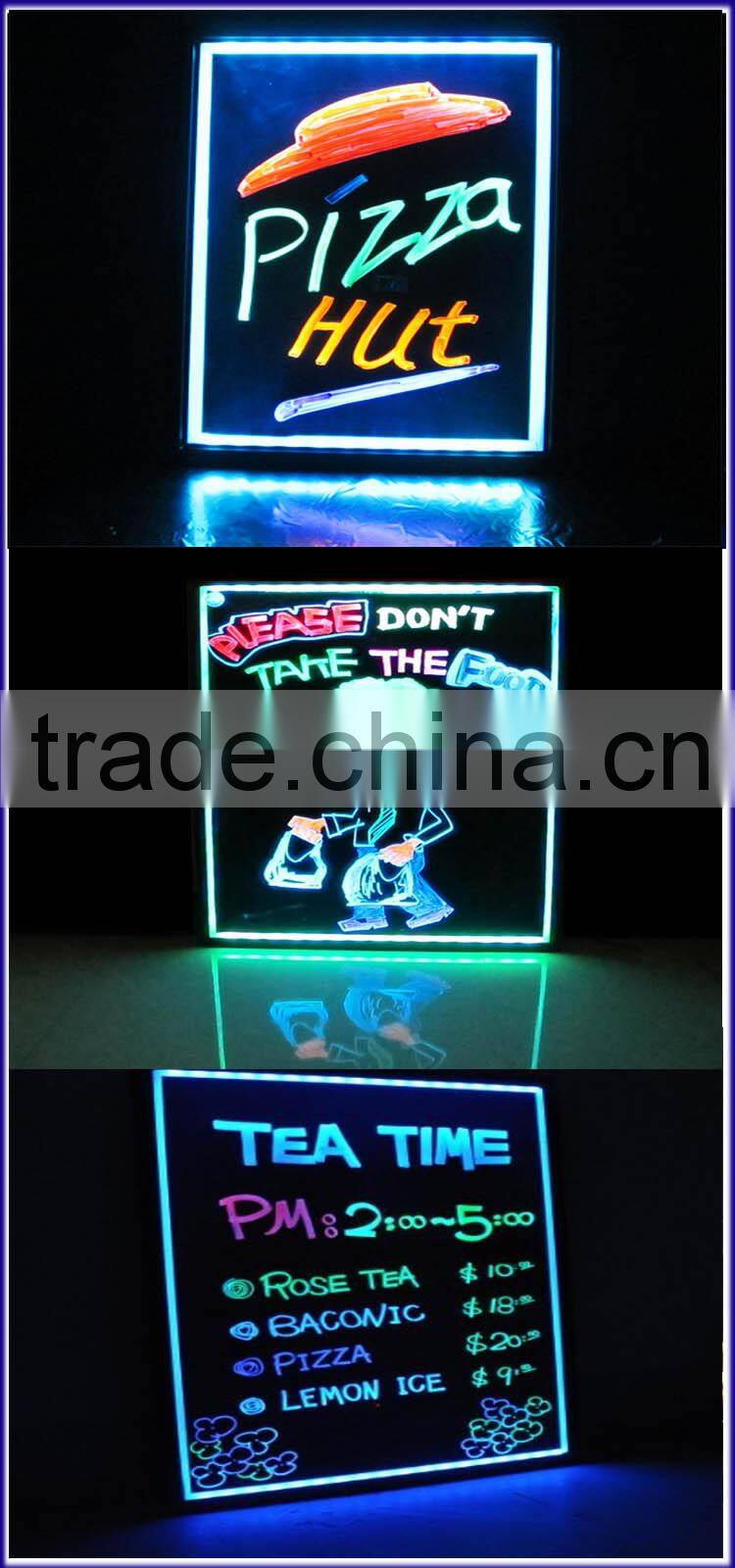 Hot sale best choice available used LED writing board advertising